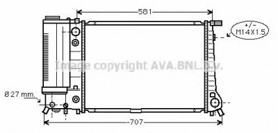 AVA QUALITY COOLING bw2105 -  Радиатор, охлаждение двигателя